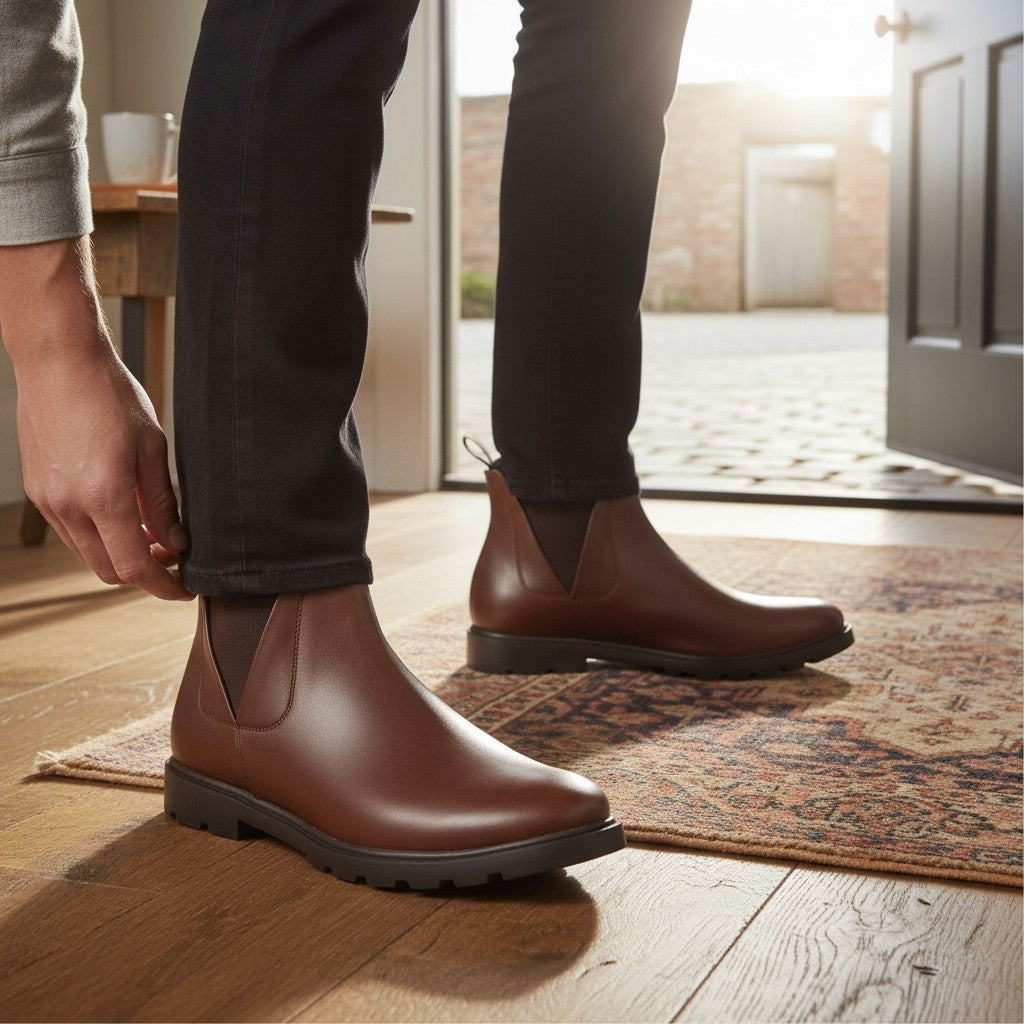 Botín Casual de Piel para Hombre Ligero Elegante y Perfecto para Uso Diario mod522